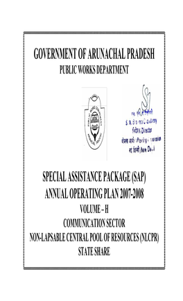 NLCPR) STATE SHARE I N D E X NON-LAPSABLE CENTRAL POOL of RESOURCES (N.L.C.P.R.) SCHEME Page No