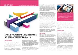 Case Study: Enabling Dynamic Ad Replacement for All 4