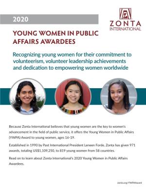 Young Women in Public Affairs Awardees