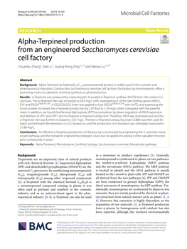 Alpha-Terpineol Production from an Engineered Saccharomyces