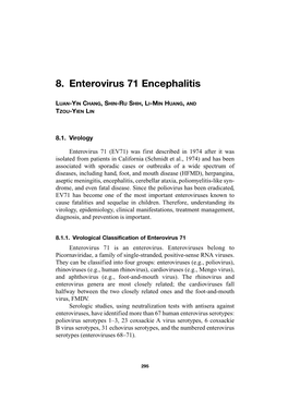 8. Enterovirus 71 Encephalitis