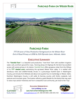 Fairchild Farm on Weiser River