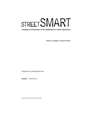 Street Smart: Intelligence Preparation of the Battlefield for Urban Operations