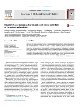 Structure-Based Design and Optimization of Potent Inhibitors of the Adenoviral Protease