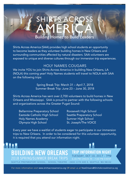 Holy Names Students Click Here for Information