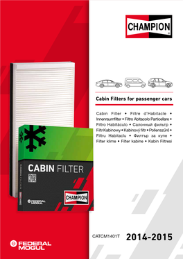 Cabin Filters for Passenger Cars