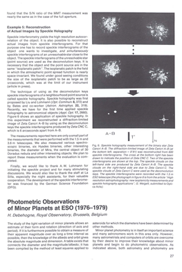 Photometrie Observations of Minor Planets at ESO (1976-1979) H