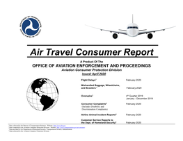 Air Travel Consumer Report