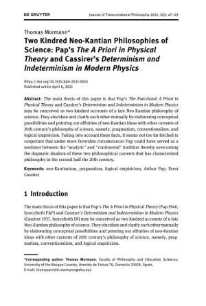 Journal of Transcendental Philosophy 2021; 2(1): 47–69