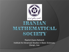Iranian Mathematical Society 2 Meetings During 2014