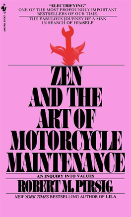 Pirsig-1974 Zen and the Art of Motor Maintanance