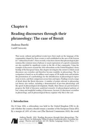 Chapter 6 Reading Discourses Through Their Phraseology: the Case of Brexit