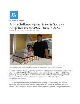 Artists Challenge Representation in Socrates Sculpture Park for MONUMENTS NOW by KATE MAZADE • February 28, 2020