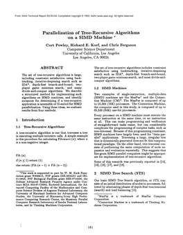 Parallelization of Tree-Recursive Algorithms on a SIMD Machine *