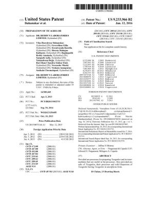 (12) United States Patent (10) Patent No.: US 9.233,966 B2 Dahanukar Et Al