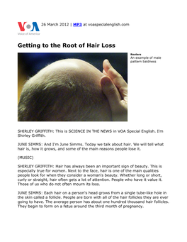 Getting to the Root of Hair Loss