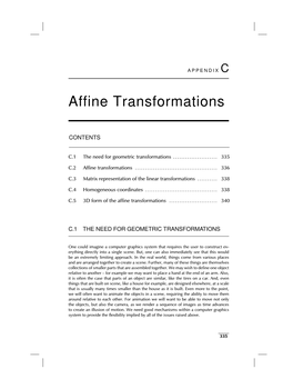 Affine Transformations