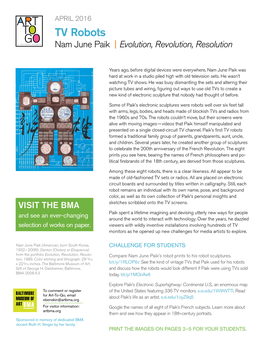TV Robots for TEACHERS & STUDENTS Nam June Paik | Evolution, Revolution, Resolution