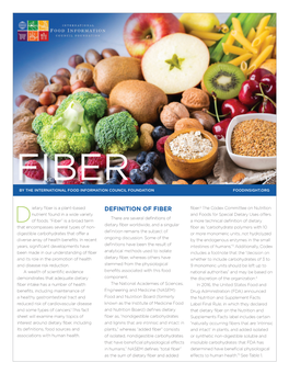 Dietary Fiber Is a Plant-Based
