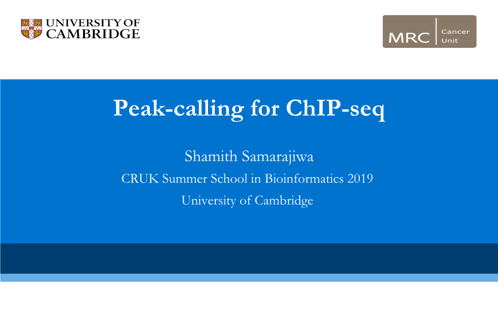 Peak-Calling for Chip-Seq