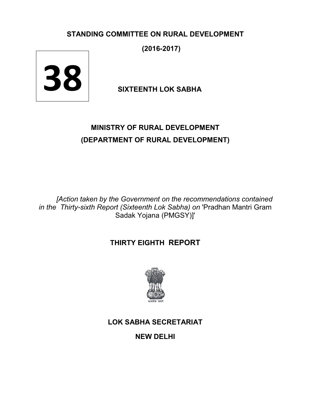 Standing Committee on Rural Development