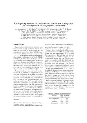 Radiopurity Studies of Tin-Lead and Tin-Bismuth Alloys for the Development of a Cryogenic Bolometer A
