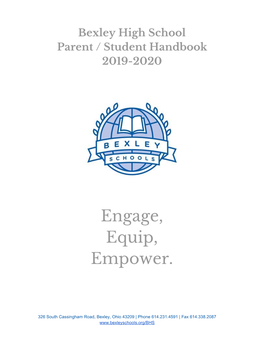 Bexley High School Parent / Student Handbook 2019-2020