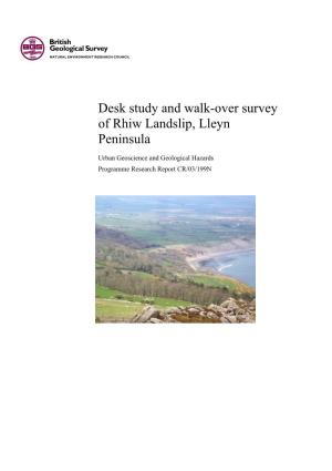 Desk Study and Walk-Over Survey of Rhiw Landslip, Lleyn Peninsula