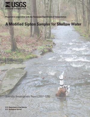A Modified Siphon Sampler for Shallow Water
