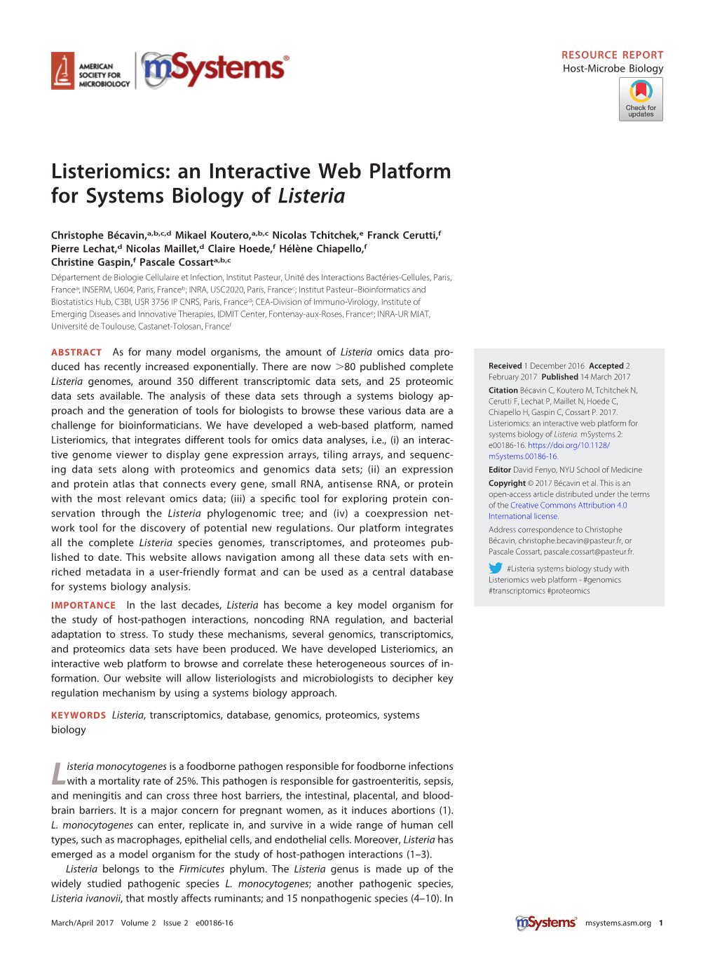 Listeria Monocytogenes