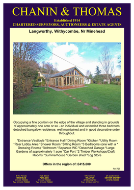 Langworthy, Withycombe, Nr Minehead
