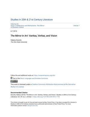 The Mirror in Art: Vanitas, Veritas, and Vision