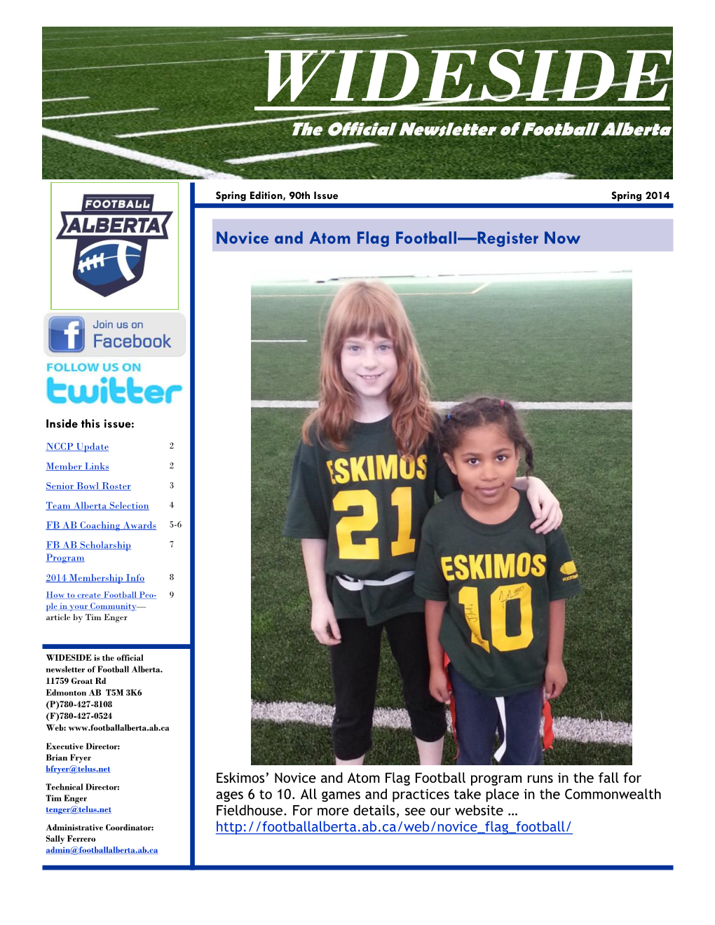 WIDESIDE the Official Newsletter of Football Alberta