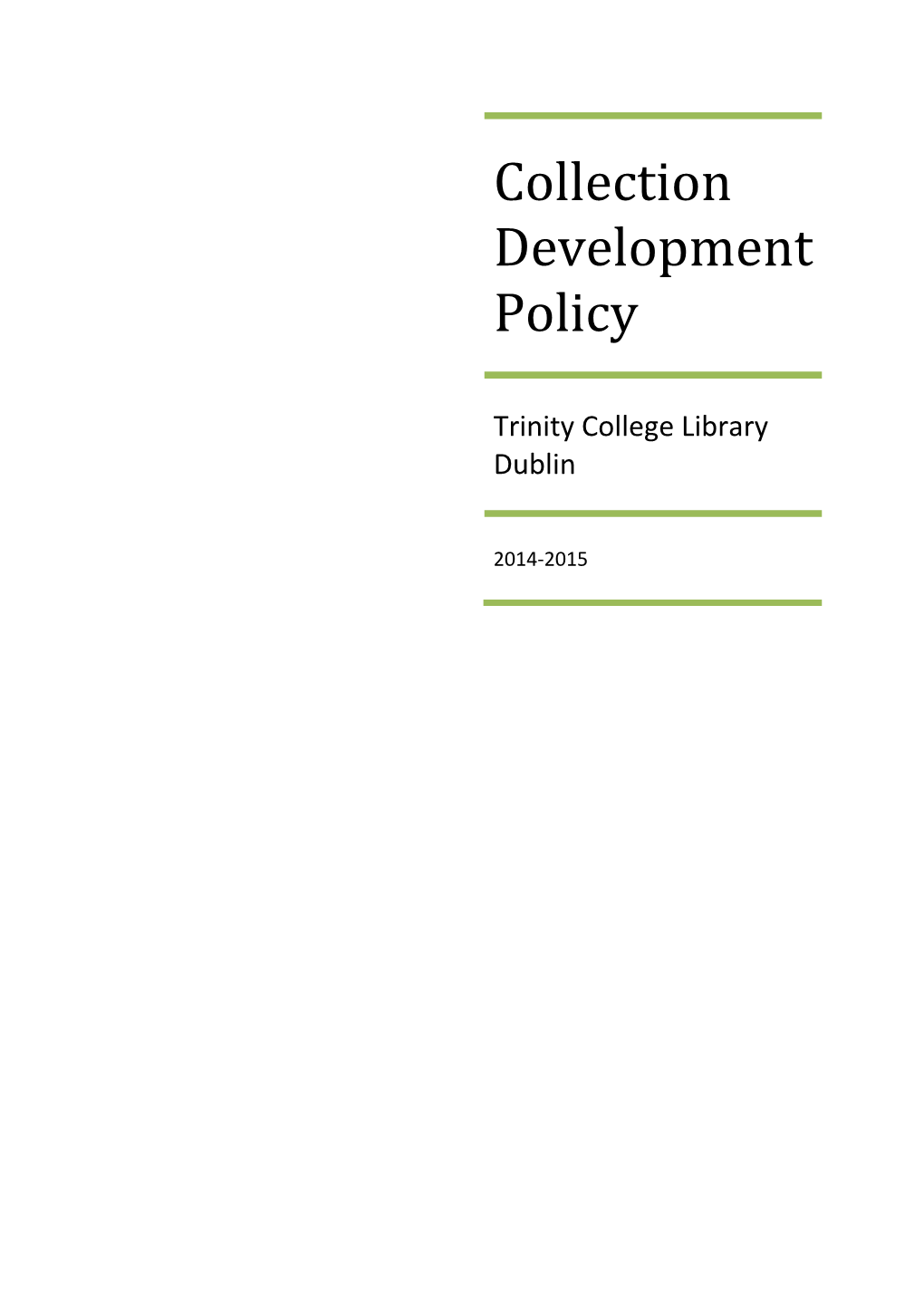 Collection Development Policy