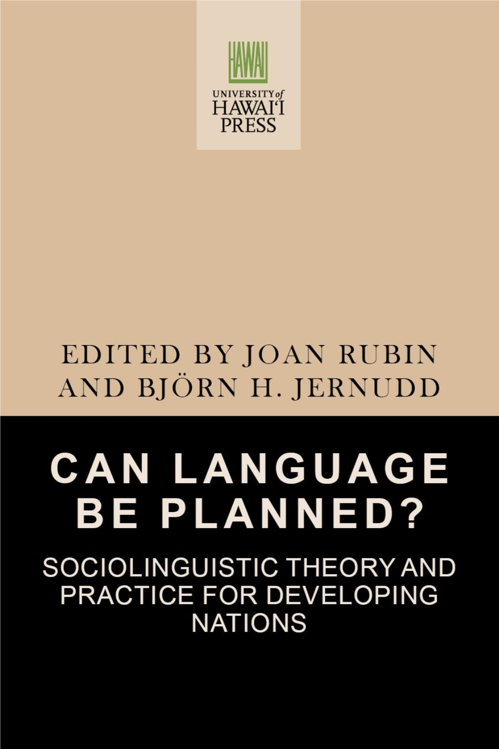 Can Language Be Planned? Can Language Be Planned? Contributors Contributors