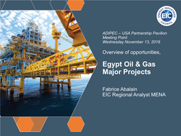 Egypt Oil & Gas Major Projects By
