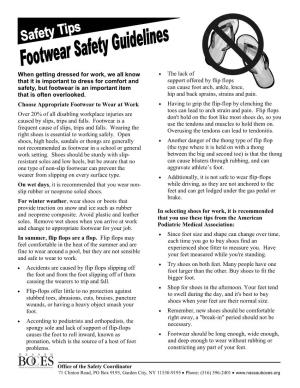 Footwear Safety Guidelines