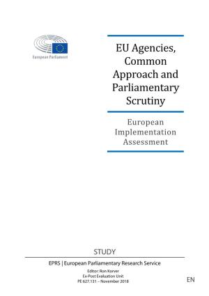 EU Agencies, Common Approach and Parliamentary Scrutiny