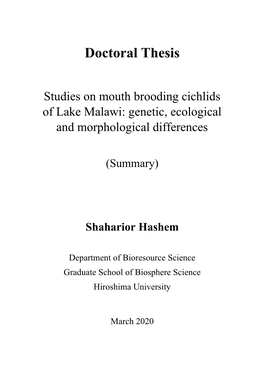 Doctoral Thesis