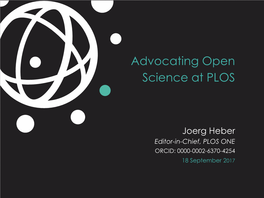 Advocating Open Science at PLOS