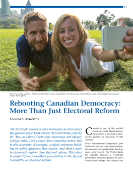 Rebooting Canadian Democracy: More Than Just Electoral Reform Thomas S