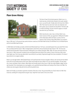 Plum Grove History
