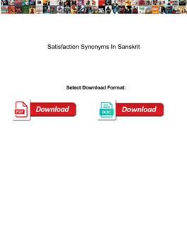 Satisfaction Synonyms in Sanskrit