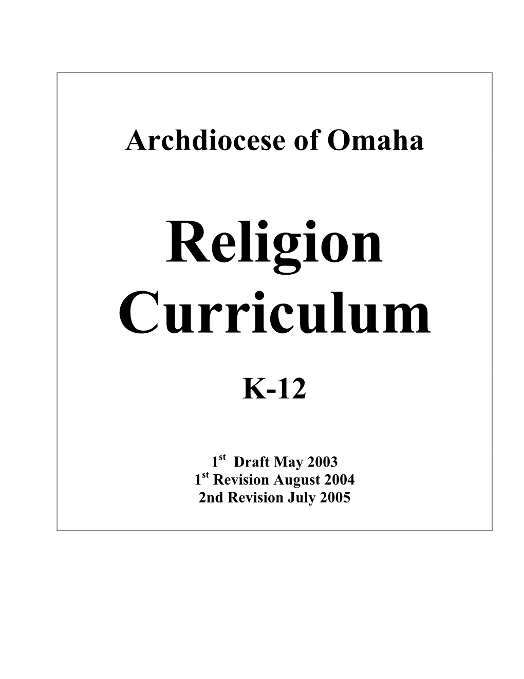Religion Curriculum