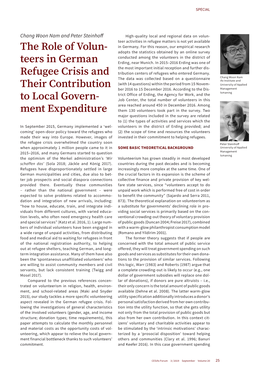 The Role of Volunteers in German Refugee Crisis and Their