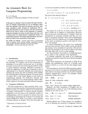 An Axiomatic Basis for Computer Programming