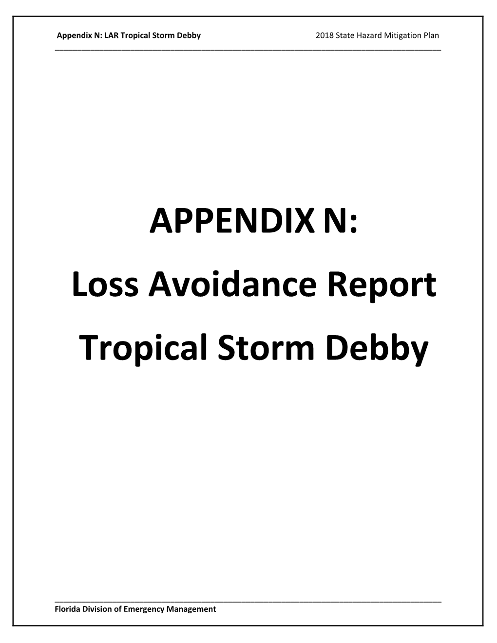 Appendix N LAR Trpical Storm Debby