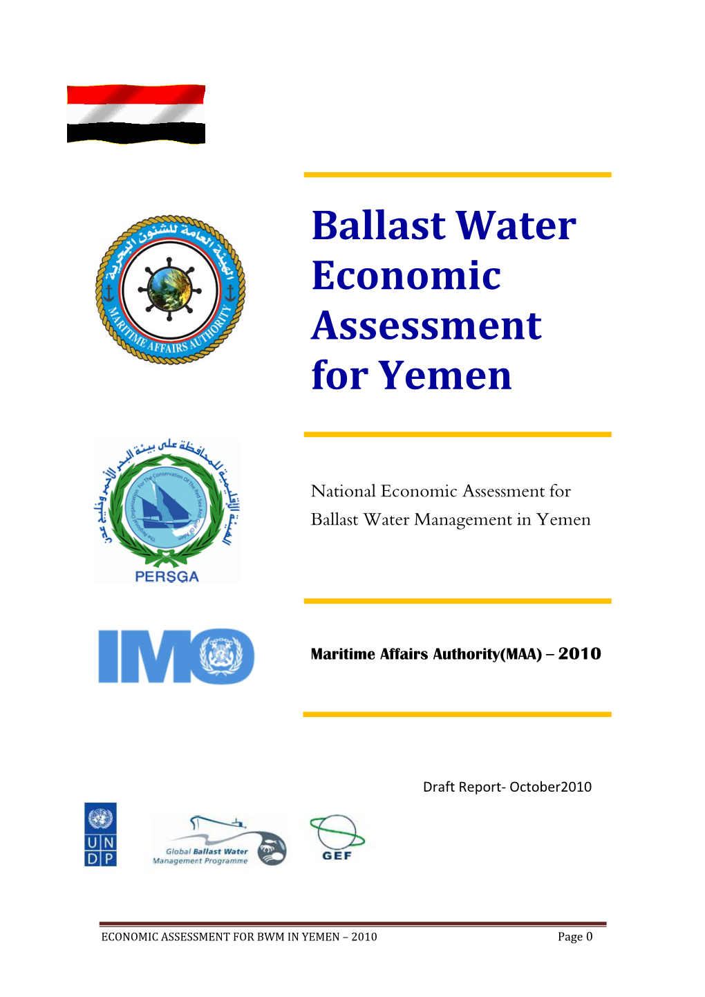 Ballast Water Economic Assessment for Yemen