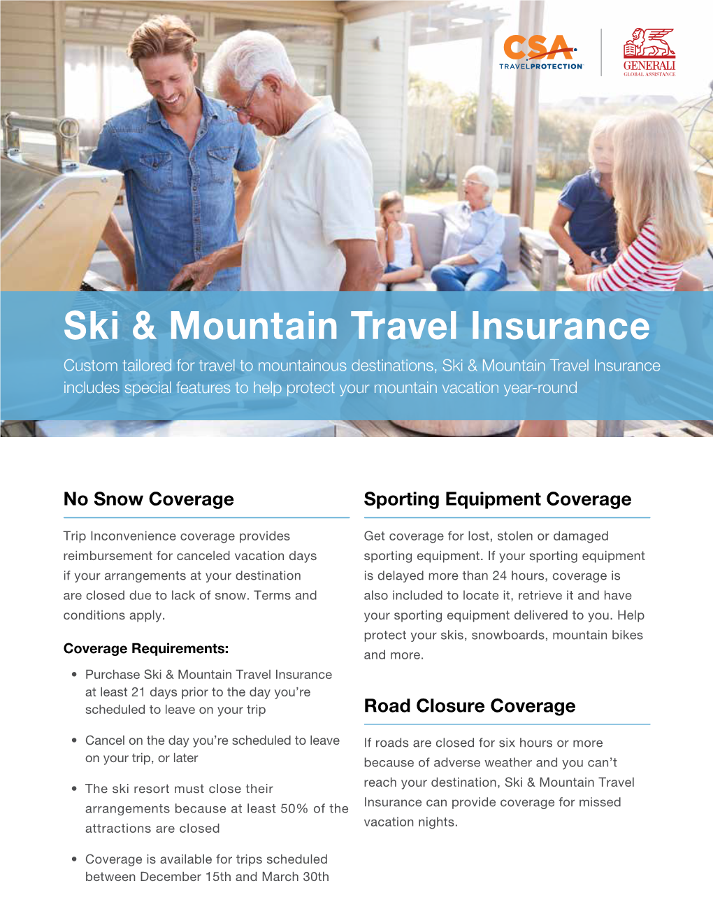 Ski & Mountain Travel Insurance