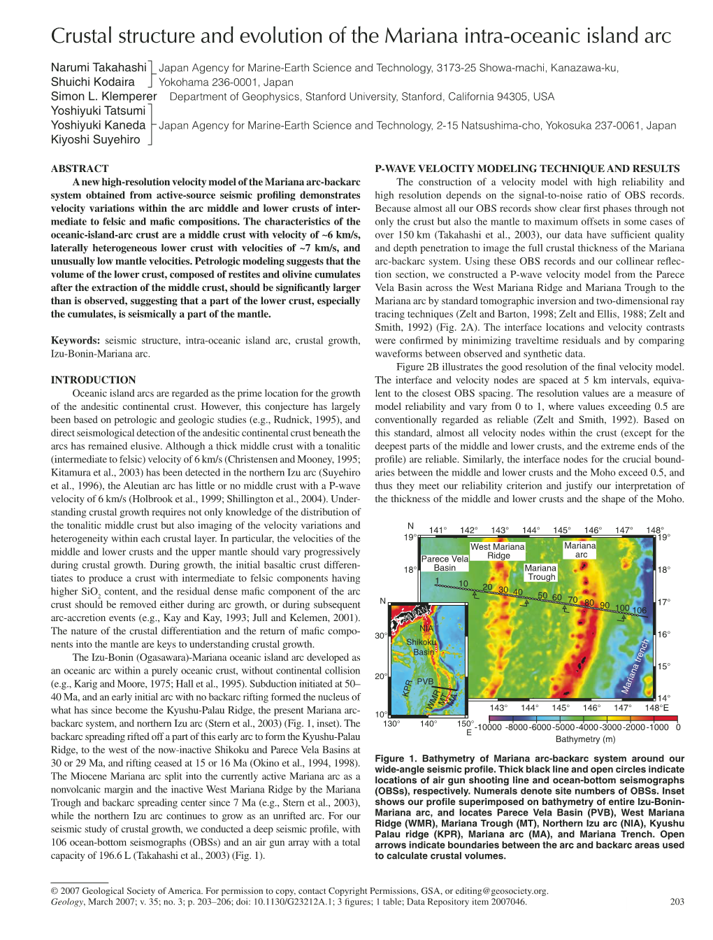 Crustal Structure and Evolution of the Mariana Intra-Oceanic Island Arc